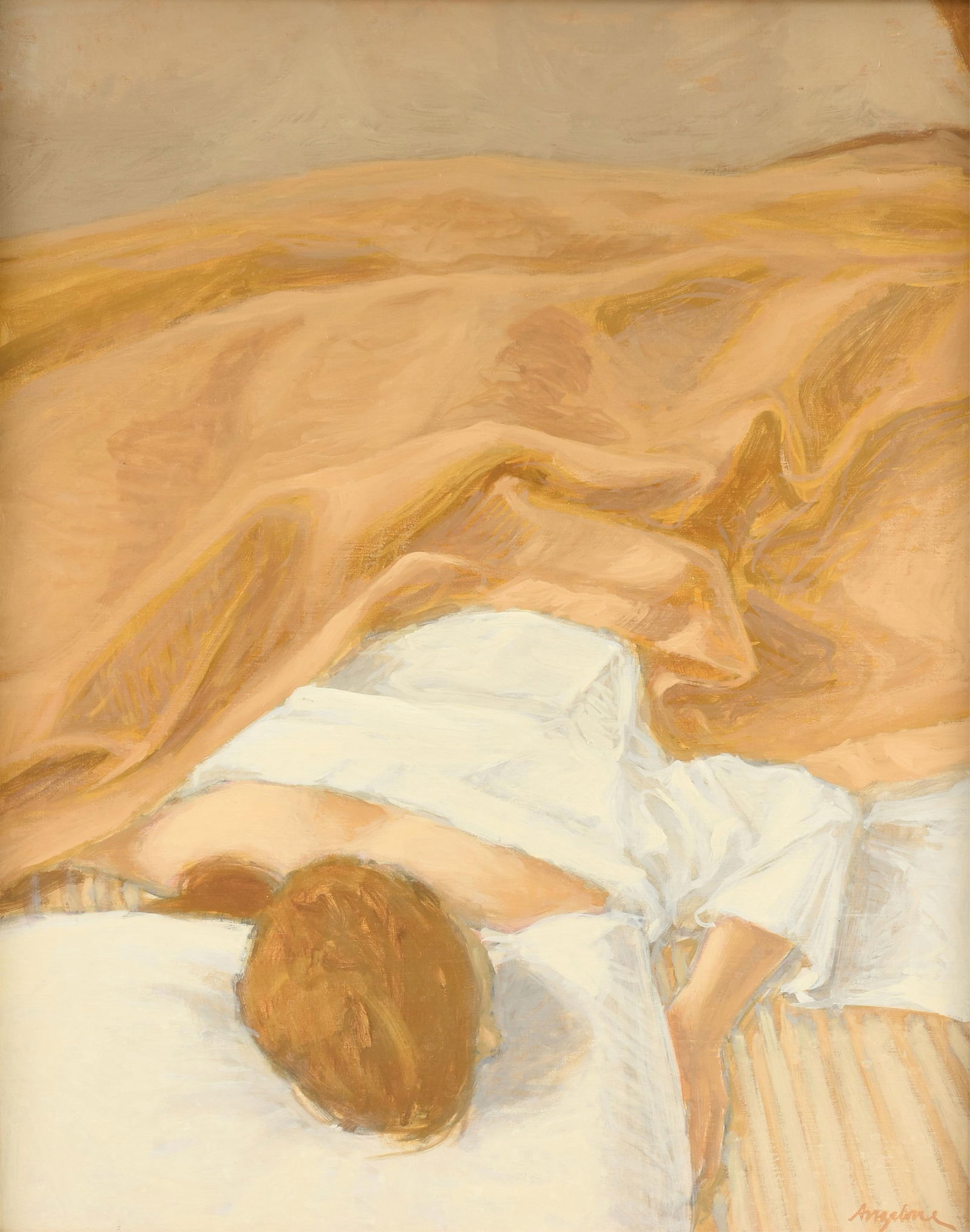 WILLIAM ANZALONE (American/Texas b. 1935) "Sleeping Figure (Untitled)," CIRCA 1974, (1 of 13)