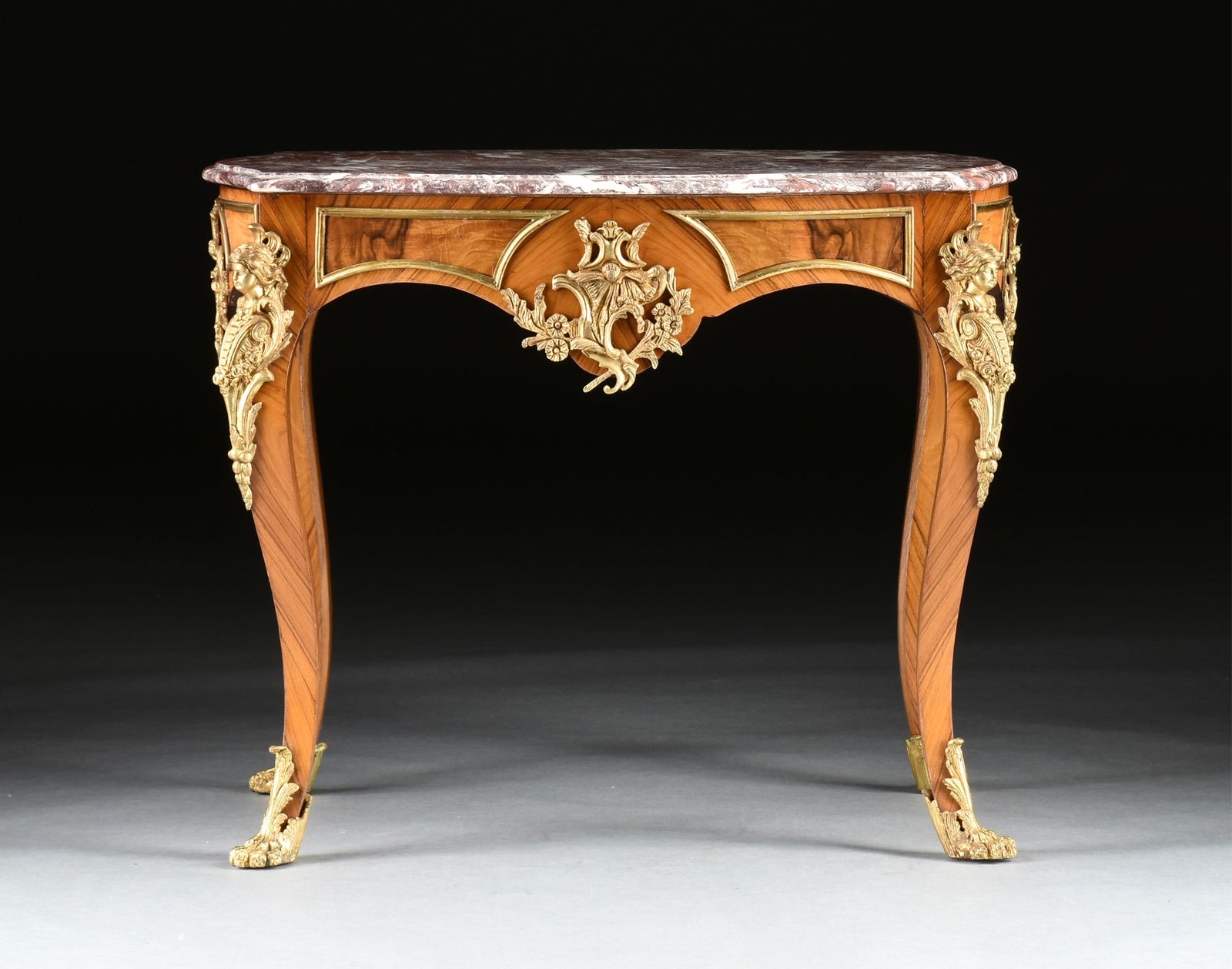 A LOUIS XV STYLE CENTER TABLE, FRENCH, FIRST HALF 20TH CENTURY, (1 of 10)