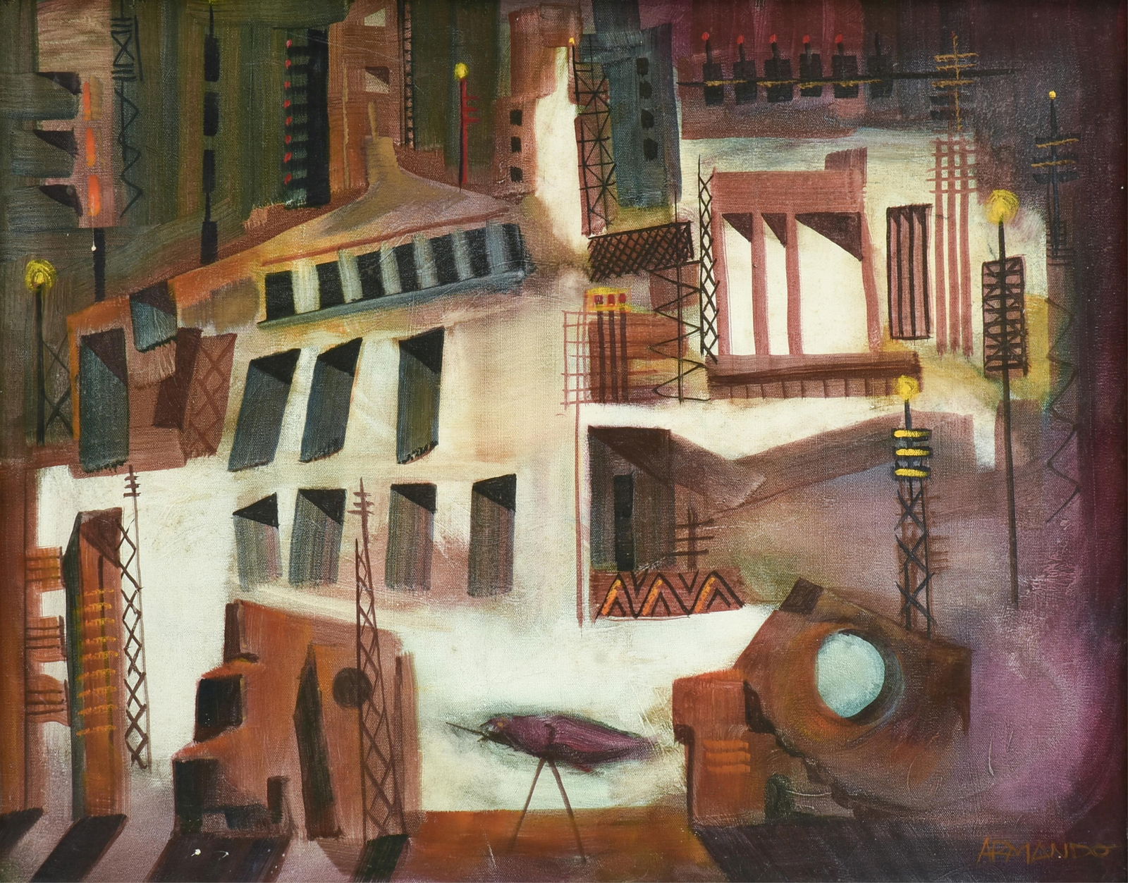 ARMANDO SANCHEZ (American/Texas b. 1942) "El Downtown Cucaraco," 20TH CENTURY, (1 of 11)