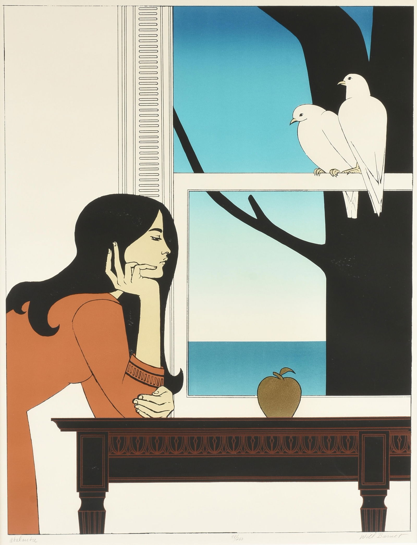 WILL BARNET (American 1911-2012) "Atalanta," 1976, (1 of 12)