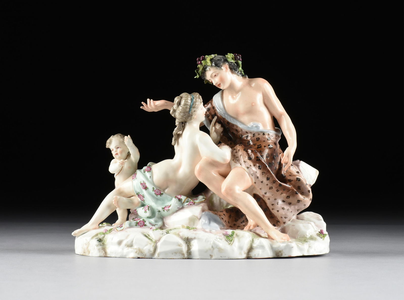 A ROCOCO STYLE PORCELAIN BACCHANTE GROUP, 19TH/20TH CENTURY, (1 of 10)