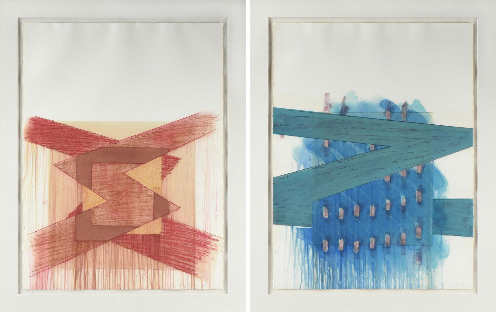 RICHARD SMITH (British 1931-2016) TWO LITHOGRAPHS, "Cam" and "Ouse," 1981, (1 of 20)