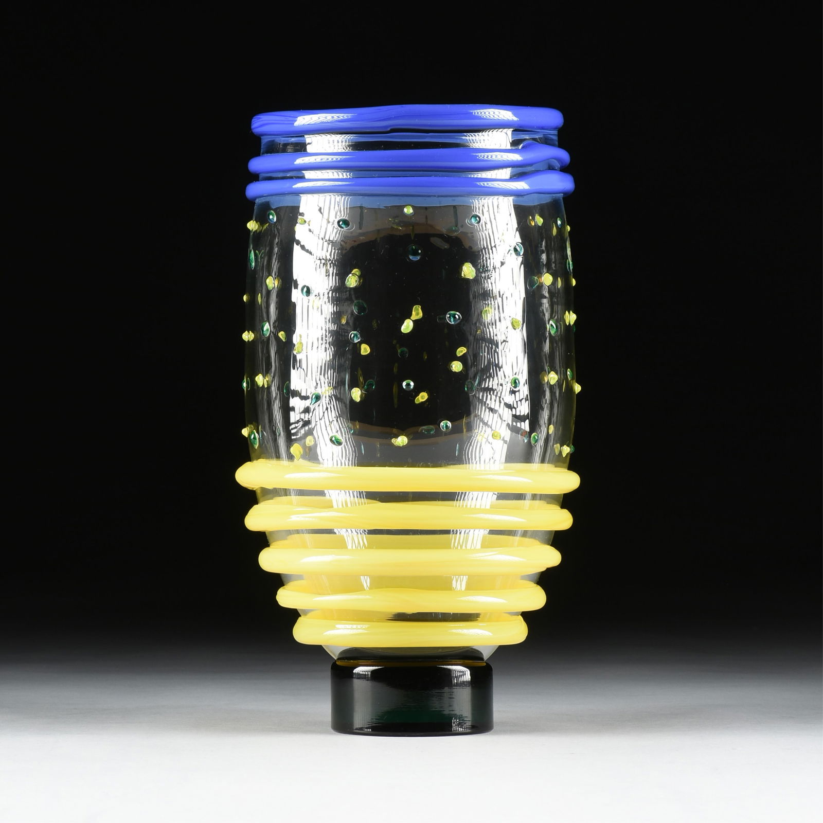 GIOVANNI LEVANTI (Italian b. 1956) A SALVIATI "Dei Solari" MURANO VASE, ITALIAN, 1998,: GIOVANNI LEVANTI (Italian b. 1956) A SALVIATI "Dei Solari" MURANO VASE, ITALIAN, 1998,blown glass, marked on base, "Salviati."12 in. (30.5 cm.)