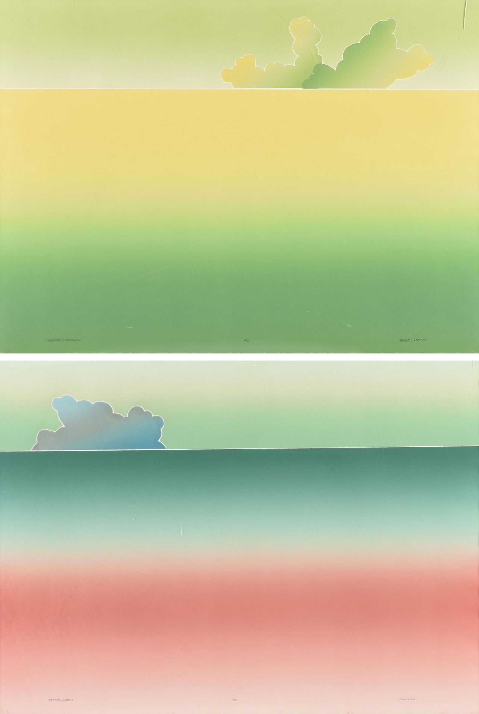 ROGER L STEELE (American 1945-2012) "Midspring Morning," and "Dromedary Crossing," 1970, (1 of 19)