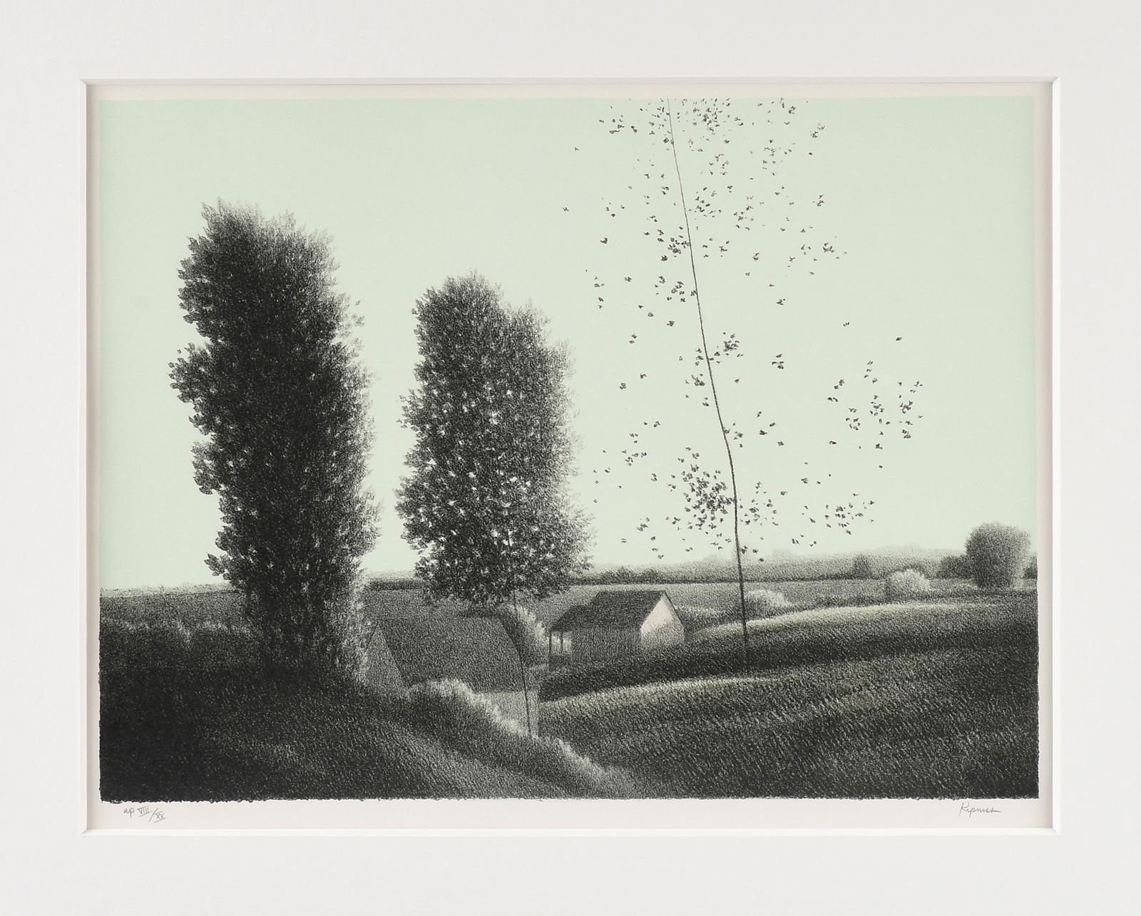 ROBERT KIPNISS (American b. 1931) "Early Light," 1974, (1 of 13)