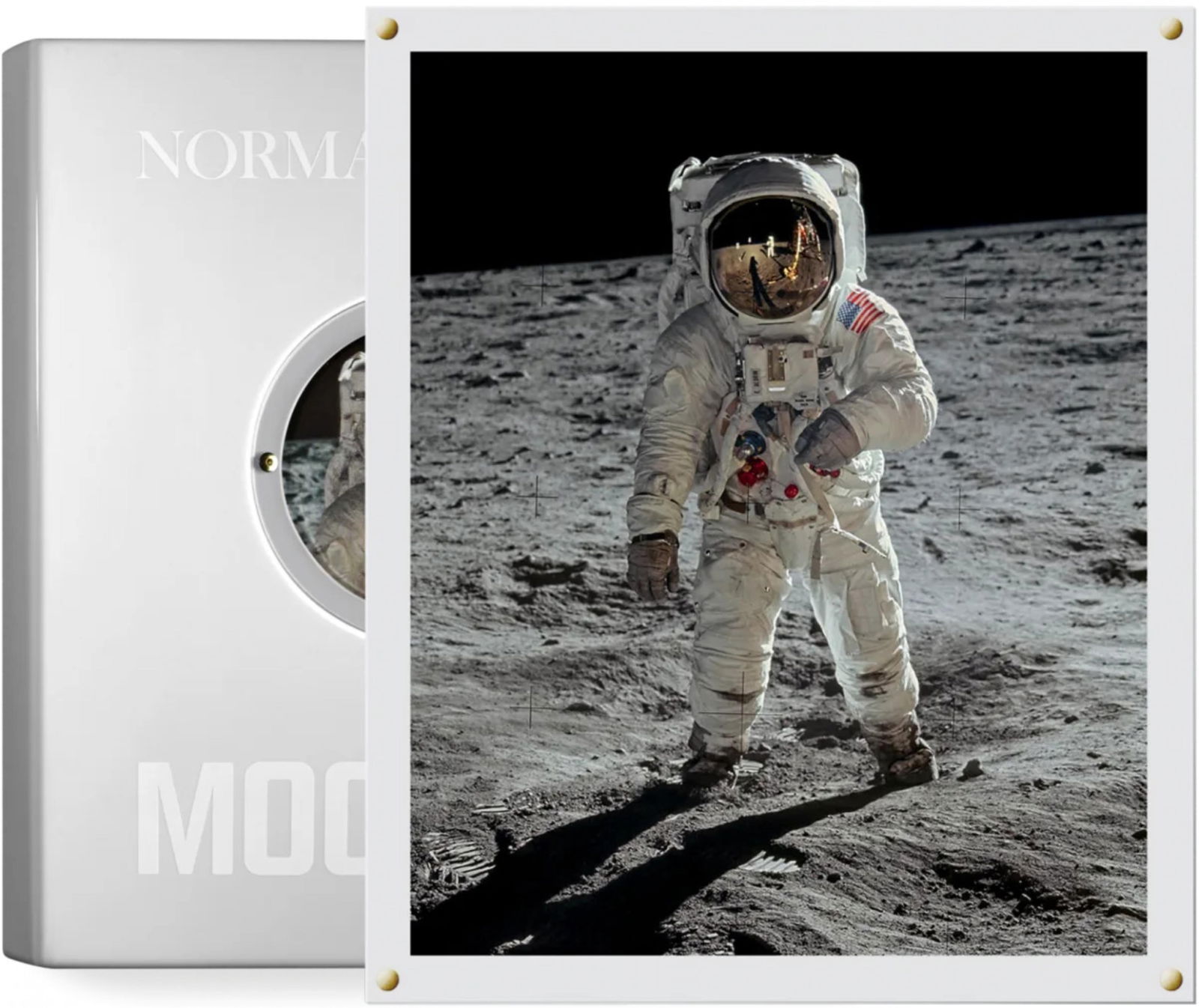 NORMAN MAILER (American 1923-2007) "Moonfire: The Epic Journey of Apollo 11," 2009,: NORMAN MAILER (American 1923-2007) "Moonfire: The Epic Journey of Apollo 11," 2009,the fortieth anniversary Collector's Edition, hardcover book in a white plastic presentation case, from an edition of