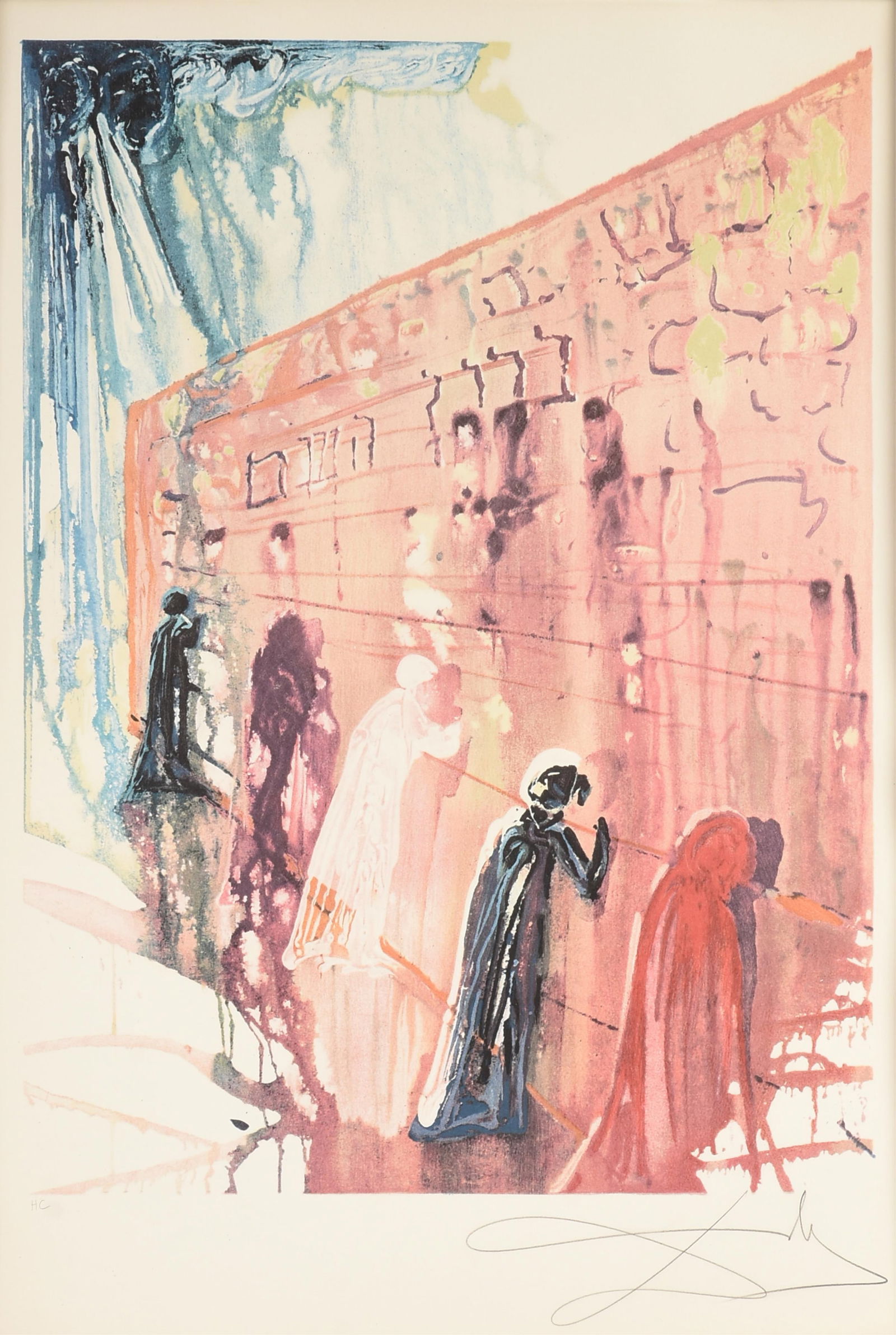SALVADOR DALÌ (Spanish 1904-1989) "The Wailing Wall," 1975,: SALVADOR DALÌ (Spanish 1904-1989) "The Wailing Wall," 1975,lithograph on Arches wove, signed lower right, "Dali," and numbered lower left, "HC," aside from the numbered edition of 250.35 x 24 in.
