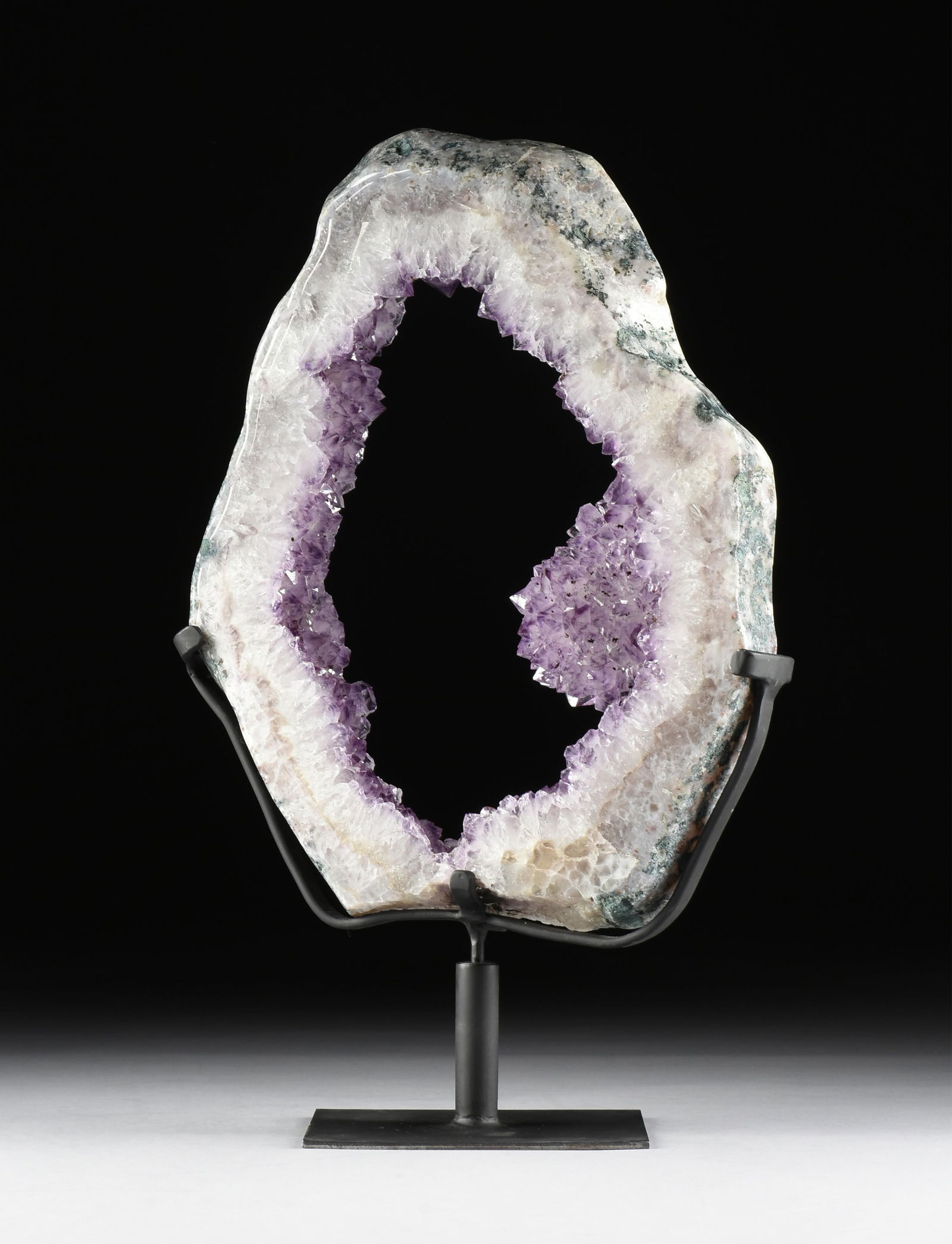 AN AMETHYST GEODE RING SPECIMEN, BRAZIL, (1 of 5)