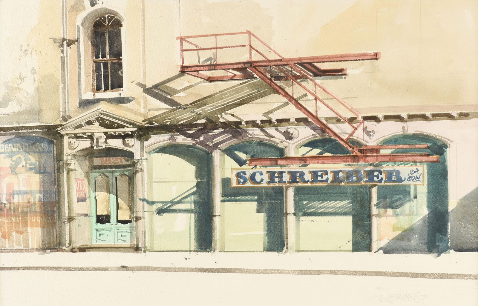 AL BARNES (American/Texas 1937-2015) "Schreiber & Sons (Untitled)," 1971, (1 of 12)