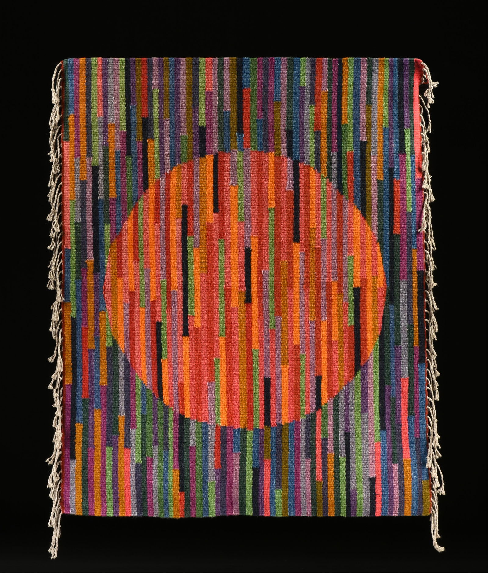 RACHEL BROWN (American 1926-2012) "Multicolor Circle (Untitled)," 1970, (1 of 5)