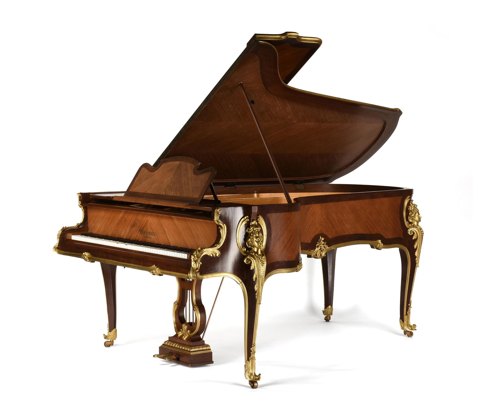A GAVEAU MODEL 4 GRAND PIANO, FRENCH, CIRCA 1905,: A GAVEAU MODEL 4 GRAND PIANO, FRENCH, CIRCA 1905,mahogany piano with gilt bronze mounts, serial number 40240.40 x 89 x 64 in. (101.6 x 226.1 x 162.6 cm.)