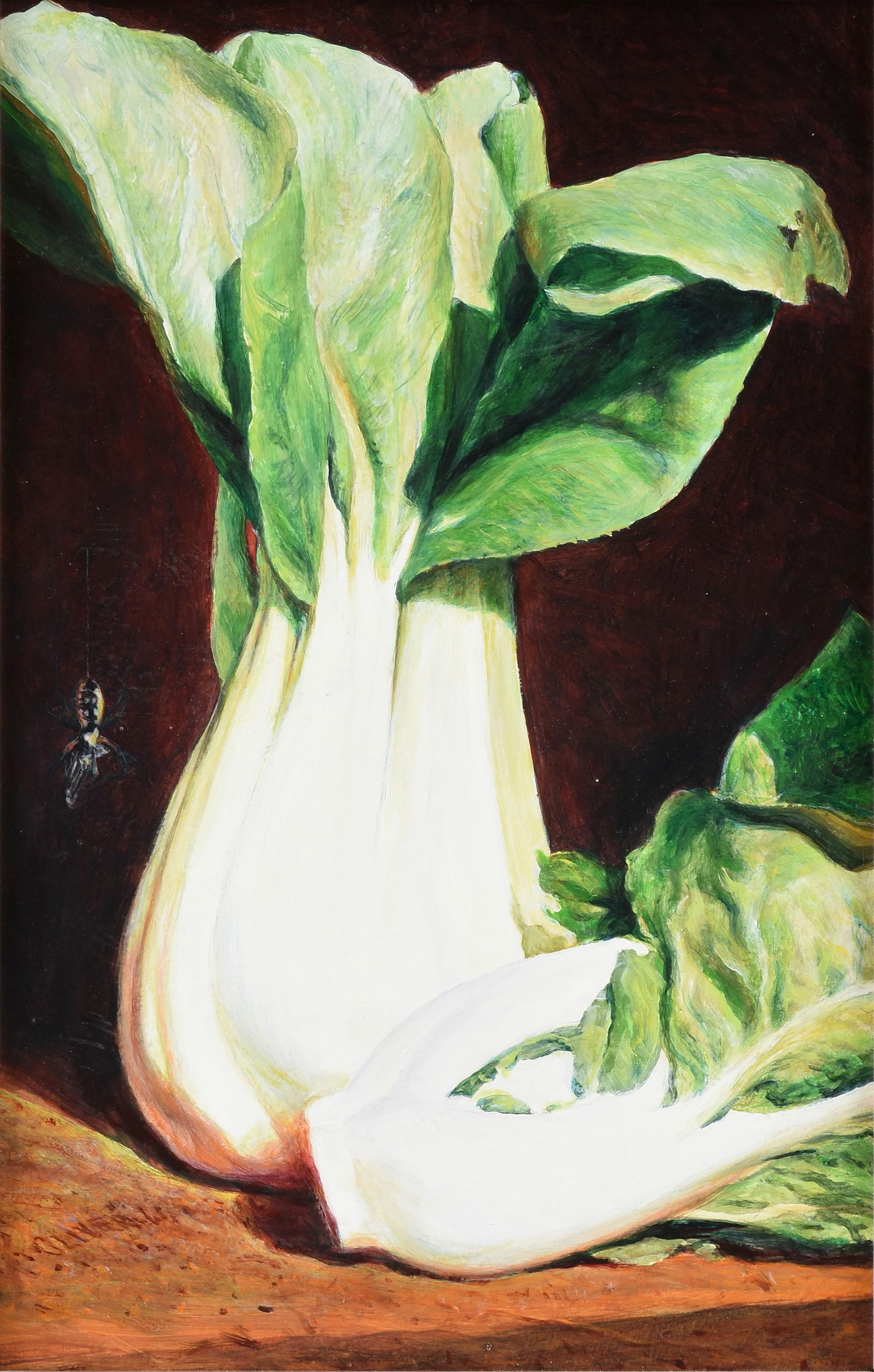 KERMIT OLIVER (American/Texas b. 1943) "Garden Spider," 2004,: KERMIT OLIVER (American/Texas b. 1943) "Garden Spider," 2004,acrylic on panel, signed lower left, "Oliver," also titled, signed and dated on reverse, "Garden Spider / Kermit Oliver 2004," and with a l