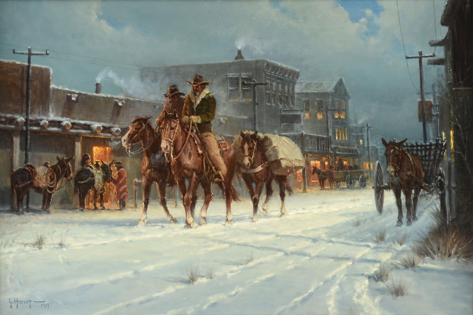 GERALD "G. HARVEY" JONES (American/Texas 1933-2017) "Frontier Traders," 1983, (1 of 14)