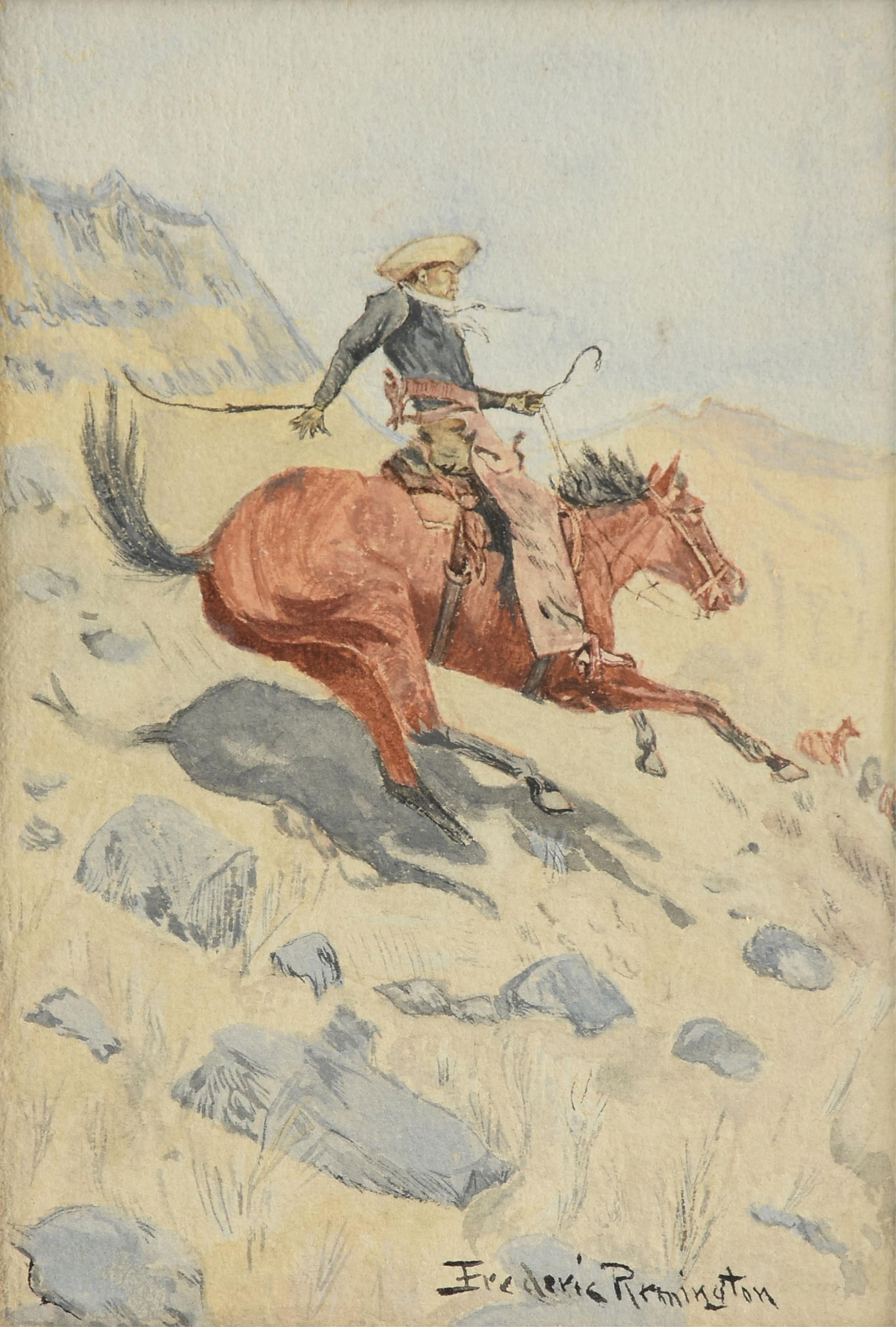 FREDERIC REMINGTON (American 1861-1909) "The Cowboy," 19TH CENTURY, (1 of 12)