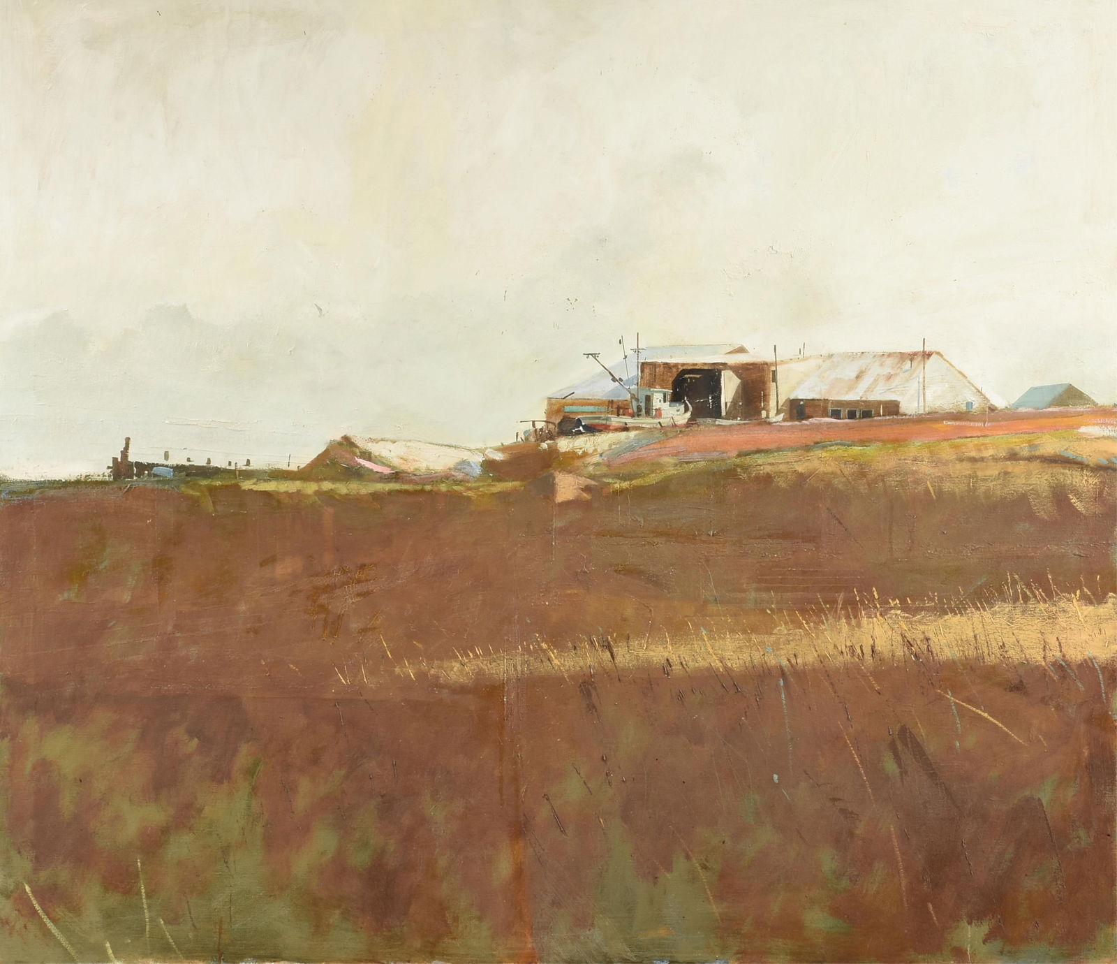 AL BARNES (American/Texas 1937-2015) "Dry Docked," CIRCA 1970, (1 of 16)