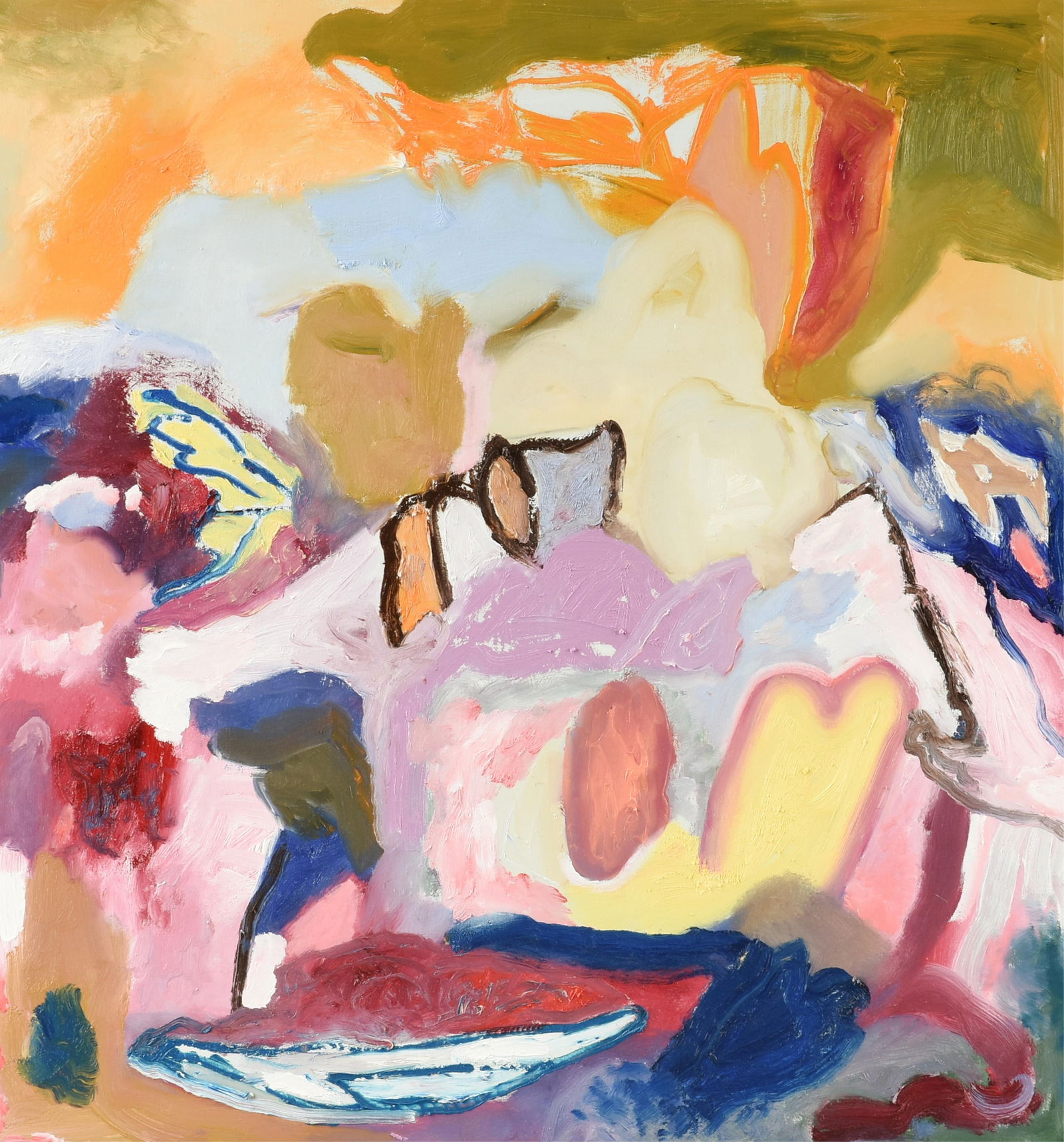 PETER HEALY (Irish b. 1973) "Wading through Cake," 2025,: PETER HEALY (Irish b. 1973) "Wading through Cake," 2025,oil on panel, signed, dated, and titled on reverse, "Peter Healy / 2025."32 x 30 in. (81.3 x 76.2 cm.) Provenance: Private Collection, Houston,