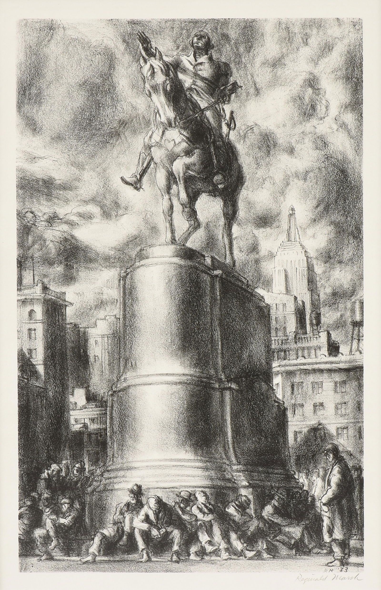 REGINALD MARSH (American 1898-1954) "Union Square," 1933, (1 of 10)