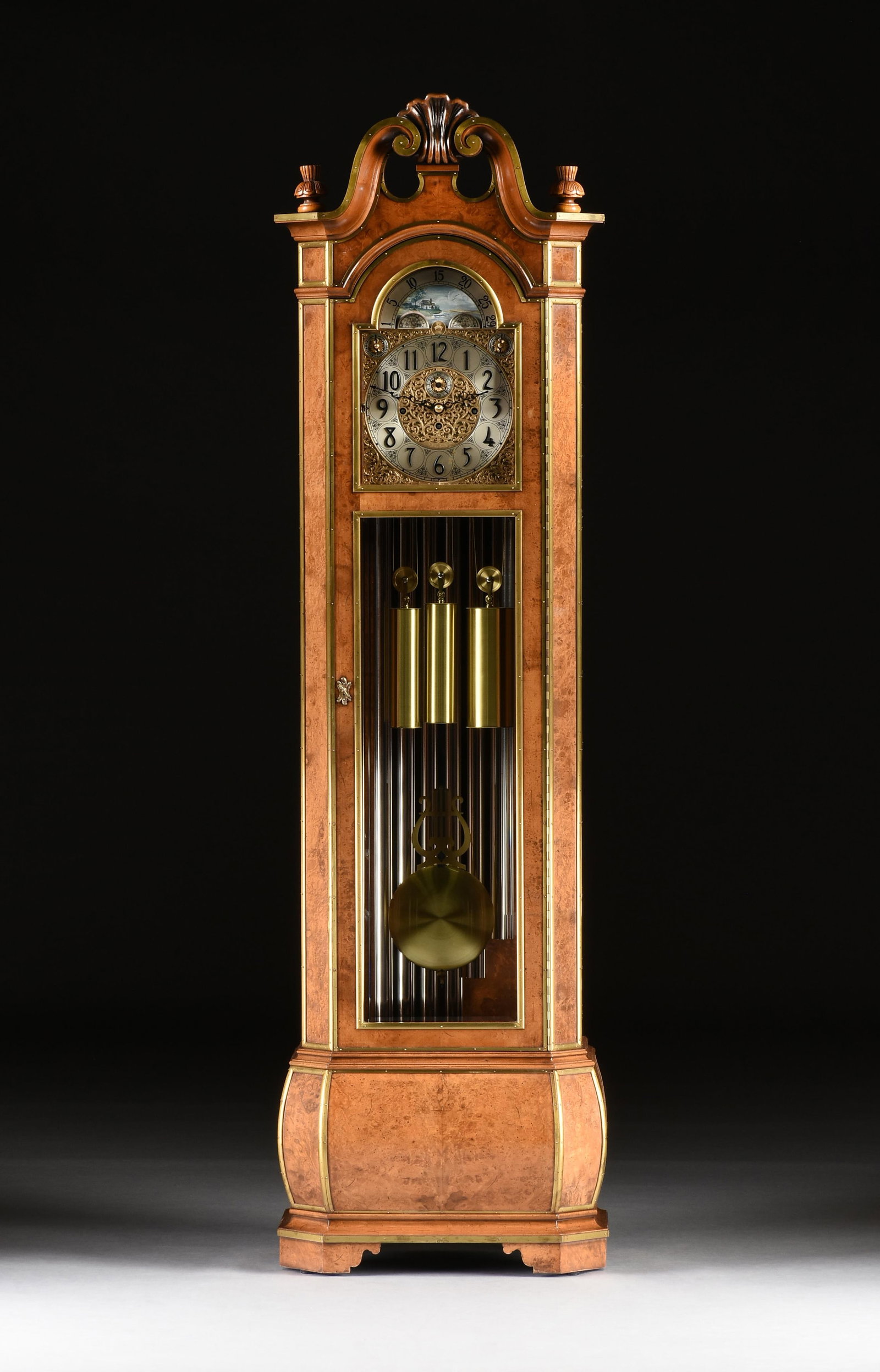 A HERSCHEDE CLOCK COMPANY LONGCASE CLOCK, AMERICAN, 20TH CENTURY, (1 of 9)
