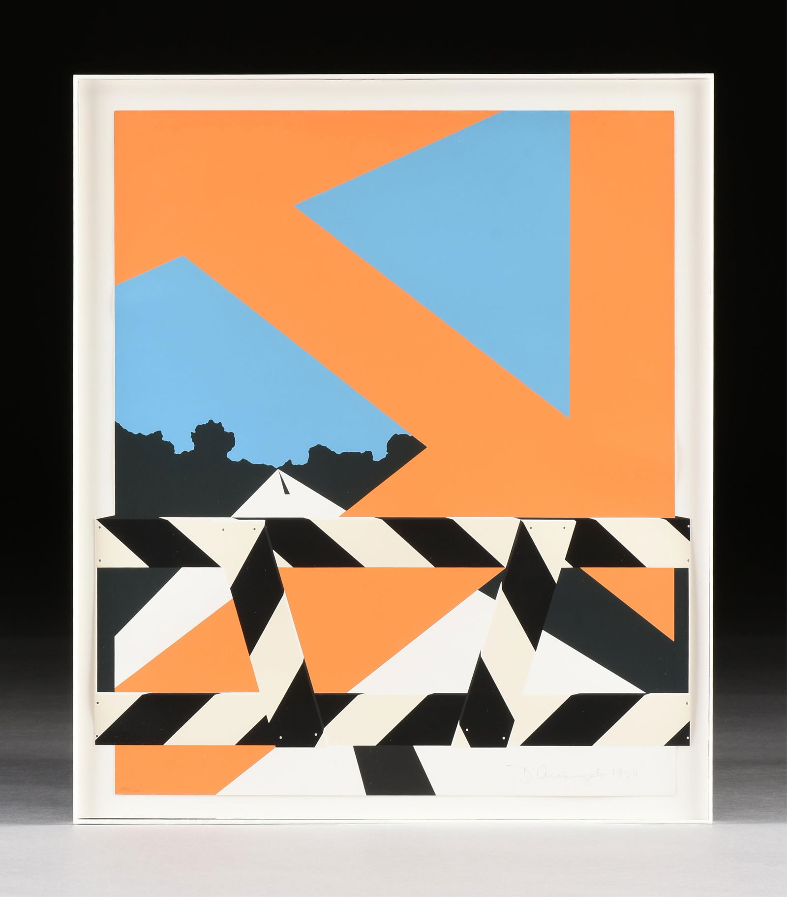 ALLAN D'ARCHANGELO (American 1930-1998) TWO PRINTS, "Bridge-Barrier" and "Untitled" (from Peace: ALLAN D'ARCHANGELO (American 1930-1998) TWO PRINTS, "Bridge-Barrier" and "Untitled" (from Peace Portfolio I), 1969/70serigraphs on paper, both numbered lower left, and signed and dated lower right, "D