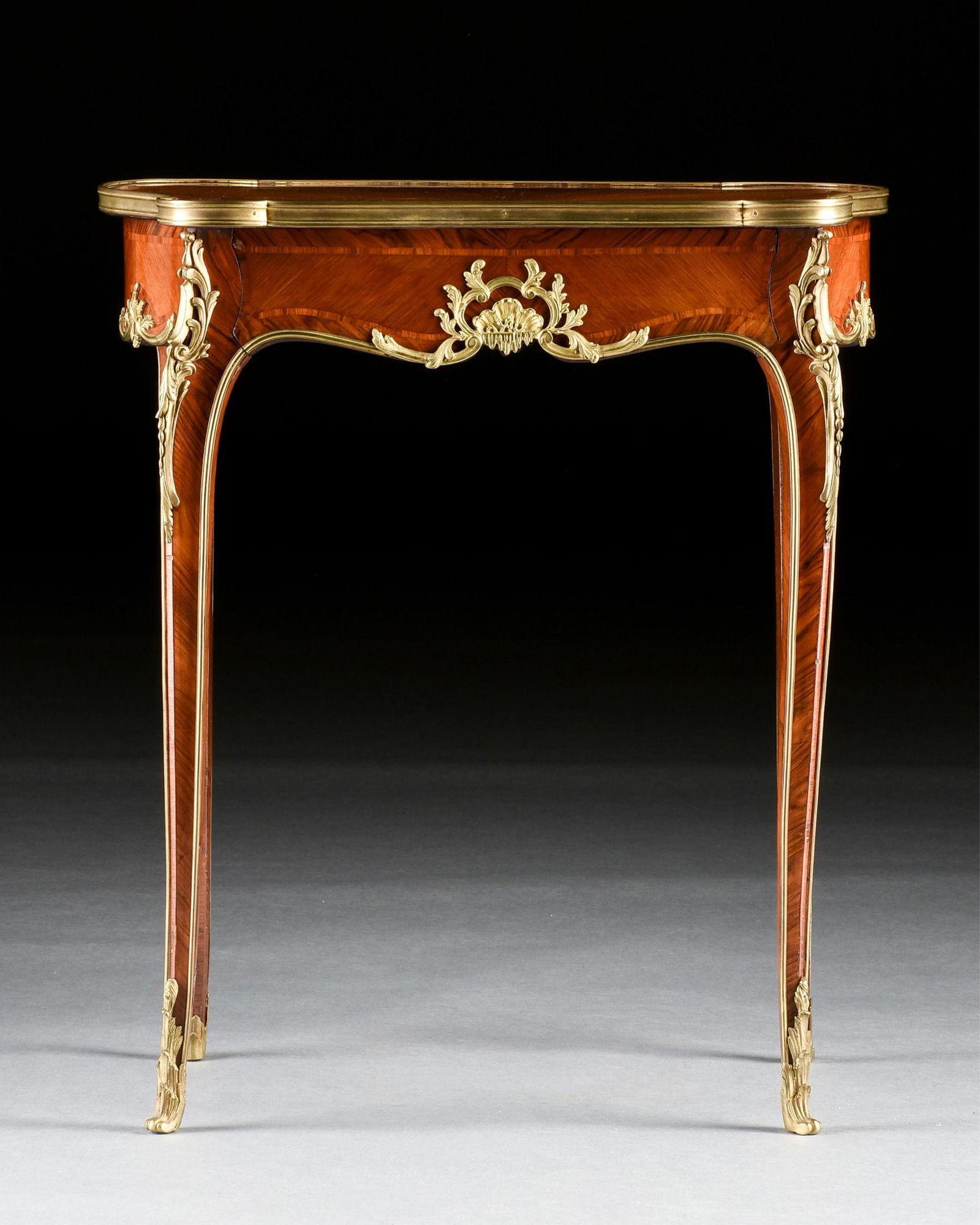 A ROCOCO STYLE BRONZE ORMOLU-MOUNTED MARQUETRY OCCASIONAL TABLE, FRENCH, 19TH CENTURY, (1 of 16)