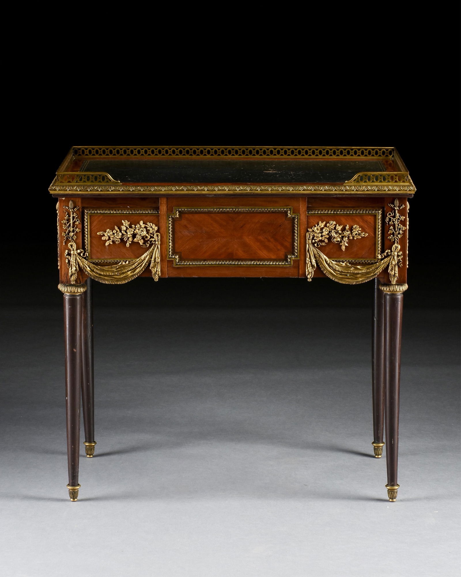 A ROCOCO STYLE BRONZE ORMOLU AND MAHOGANY CELLARETTE TABLE, FRENCH, 19TH/20TH CENTURY, (1 of 10)