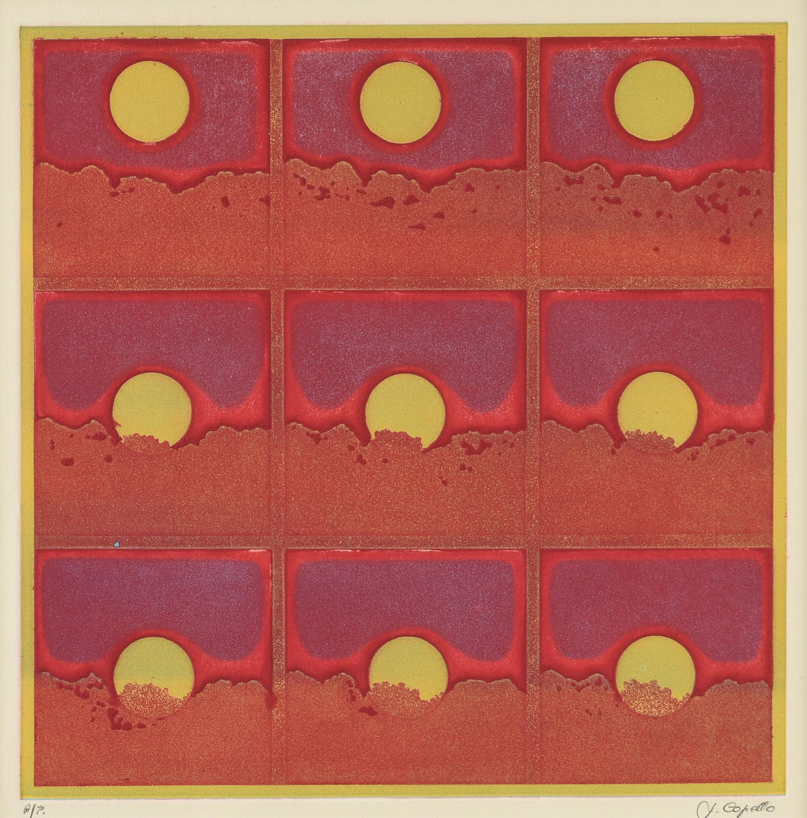 FRANCISCO COPELLO (Chilean 1938-2006) "Sunset," 1970, (1 of 12)