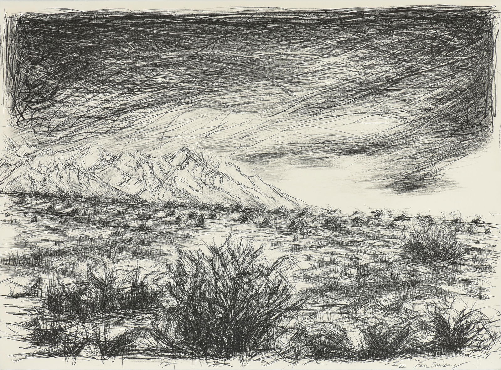 ELEN FEINBERG (American b. 1955) "Landscape At Placitas," 1979, (1 of 13)