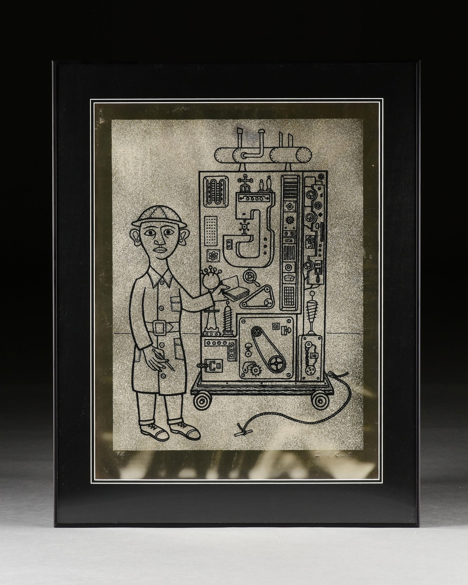 EARL KRENTZIN (American 1929-2021) "Untitled," CIRCA 1970,: EARL KRENTZIN (American 1929-2021) "Untitled," CIRCA 1970,screenprint on mylar, signed lower right, "Earl Krentzin," and numbered lower left, "81/100."28 1/2 x 21 1/2 in. (72.4 x 54.6 cm.), Frame: 35