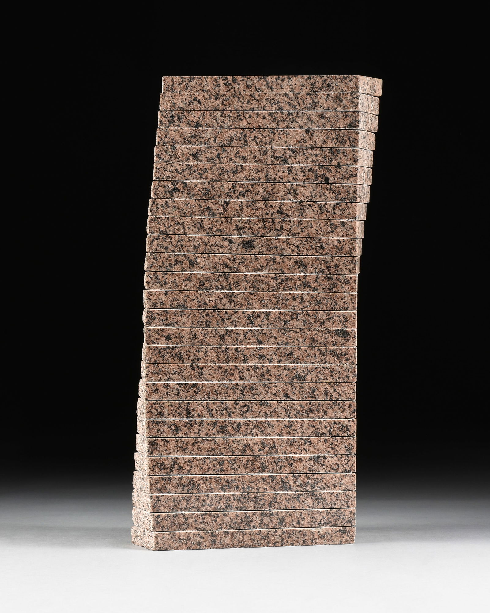 JESÚS MOROLES (American 1950-2015) "Untitled," CIRCA 1997,: JESÚS MOROLES (American 1950-2015) "Untitled," CIRCA 1997,red granite.20 1/4 x 9 x 3 1/4 in. (51.4 x 22.9 x 8.3 cm.) Provenance: Collection of Michael Ross, Port Townsend, Washington.