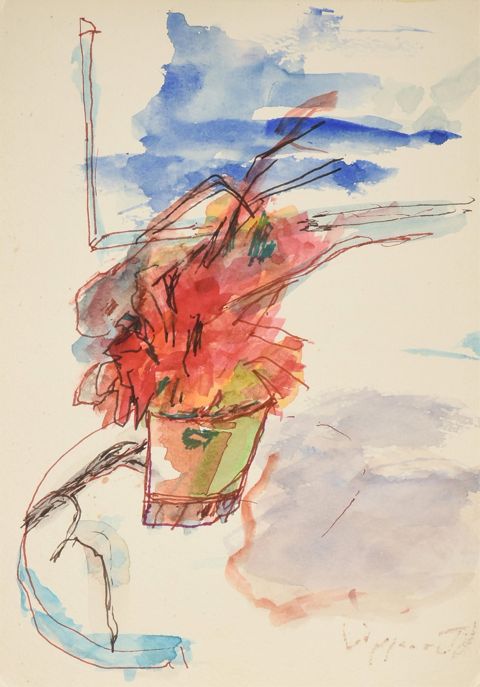 JANET LIPPINCOTT (American 1918-2007) Flowers (Untitled), 20TH CENTURY, (1 of 9)