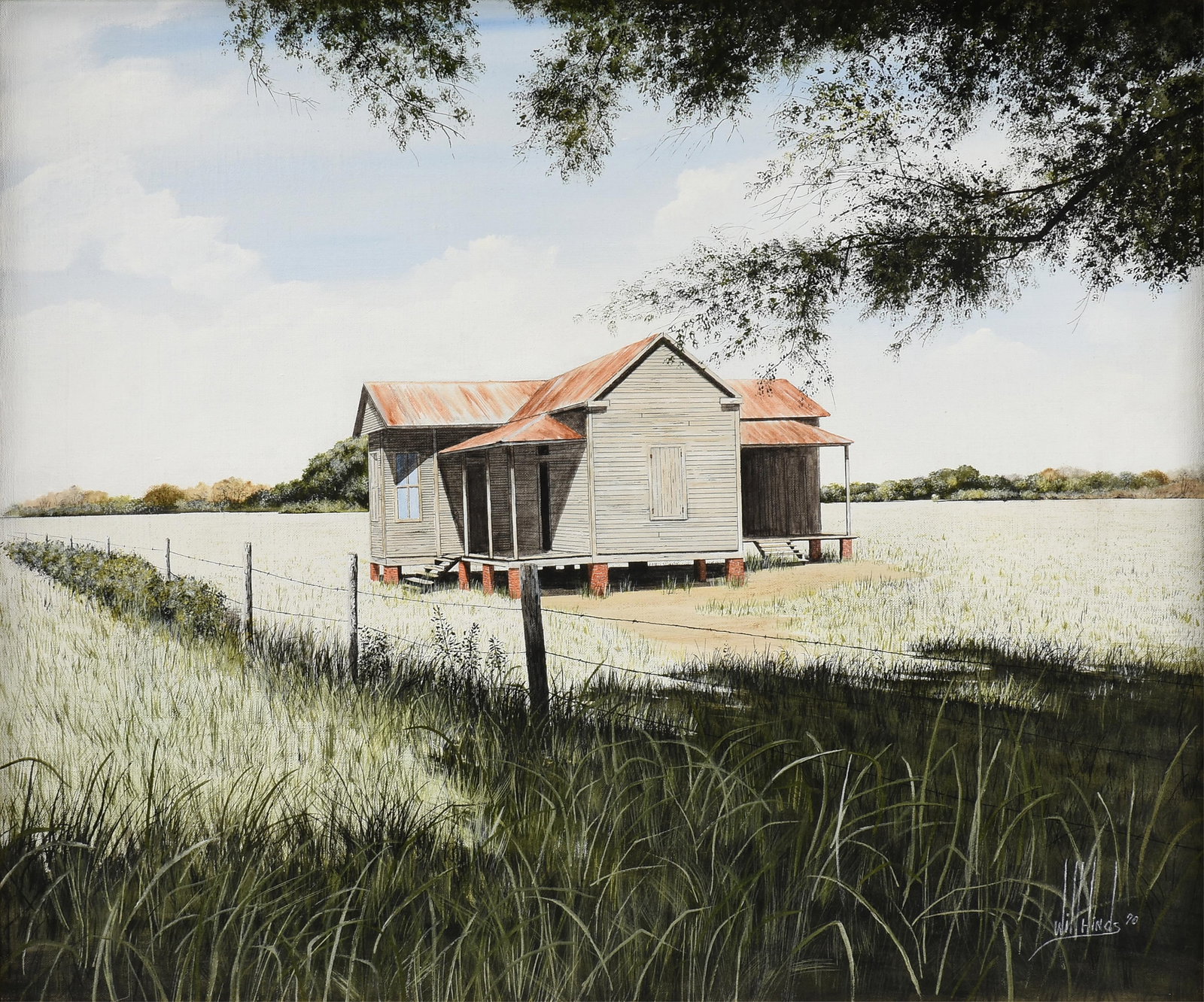 WILL HINDS (American 1936-2015) Sharecropper Shack, 1970, (1 of 15)