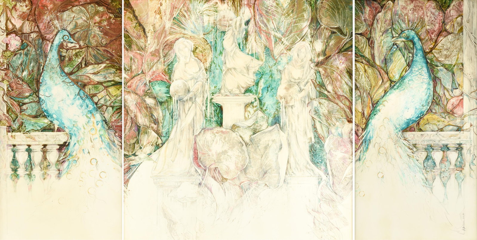 MARGE BRICHLER (American/Texas 1936-2017) A TRIPTYCH The Guardians, 1999, (1 of 19)