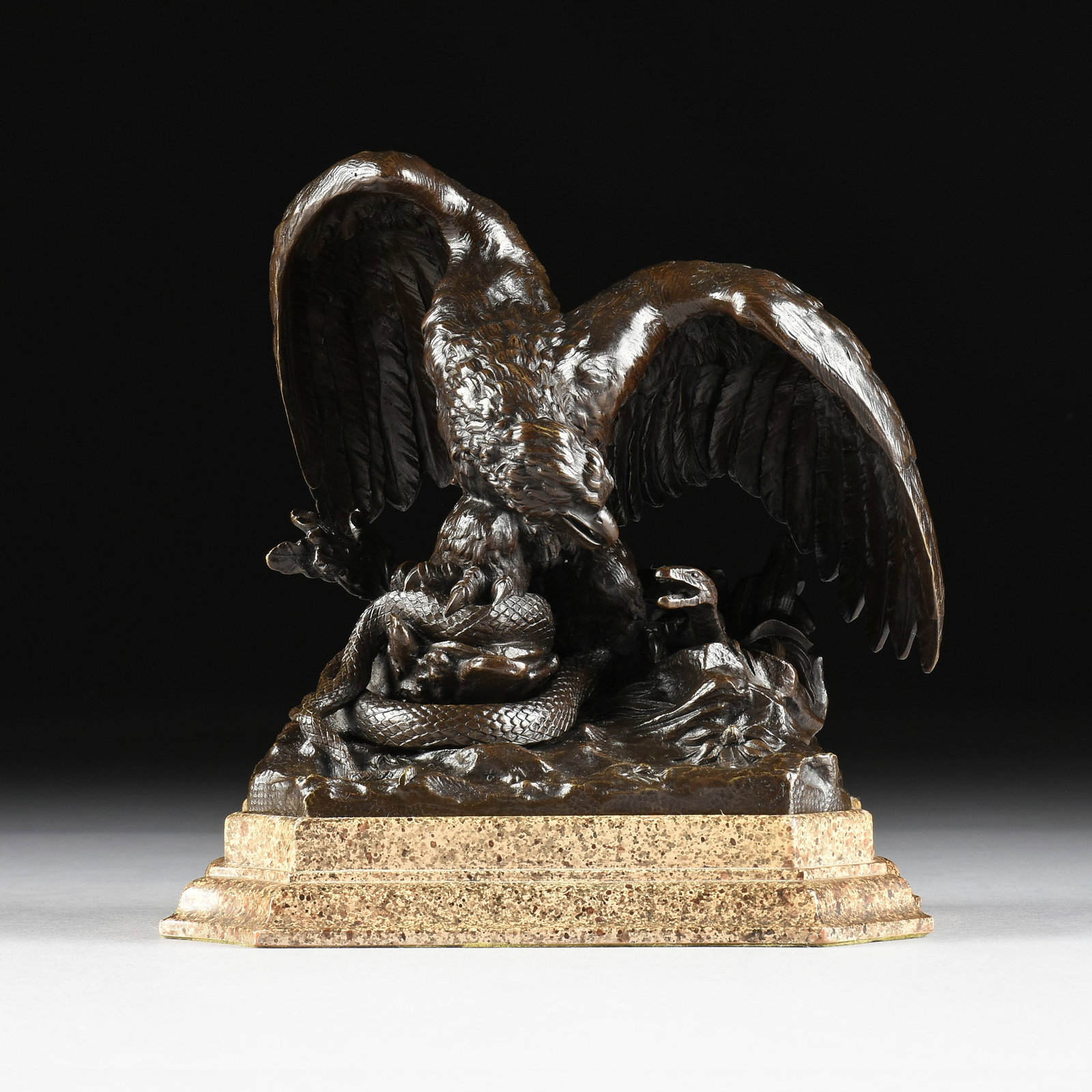 FRENCH SCHOOL Eagle Attacking a Snake, 19TH/20TH CENTURY, (1 of 10)