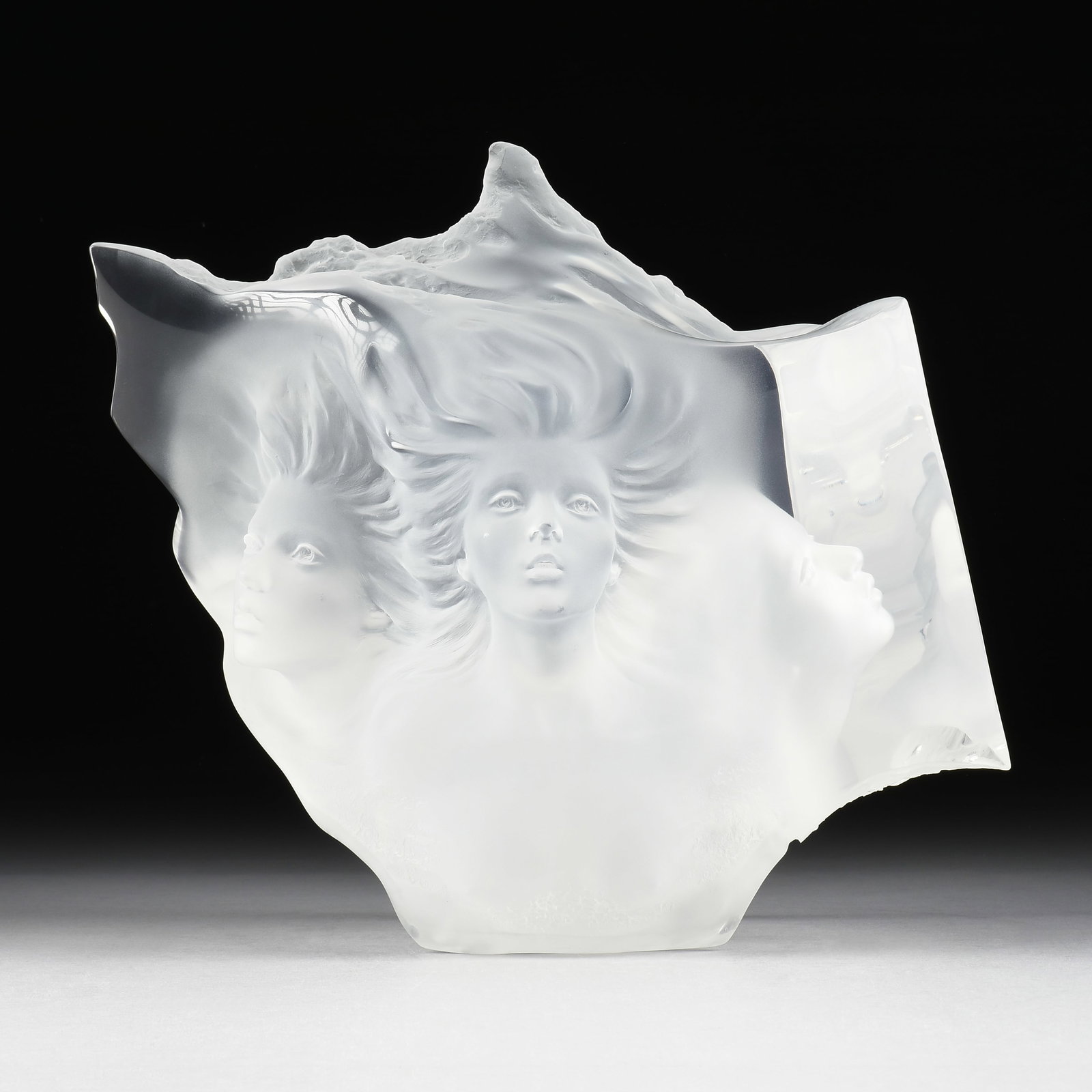 MICHAEL WILKINSON (American b. 1954) Atlanteans II, Sirens, 1991,: MICHAEL WILKINSON (American b. 1954) Atlanteans II, Sirens, 1991, acrylic sculpture, signed, numbered, and dated on lower edge, "Wilkinson 100/300 © 1991 MNW." 14 x 15 x 15 in. (35.6 x 38.1 x 38.