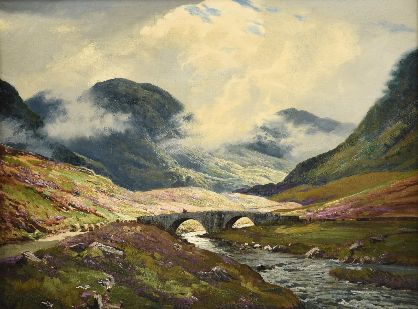 GEORGE MELVIN RENNIE (British 1874-1953) Fraser's Bridge, Aberdeenshire, 20TH CENTURY, (1 of 17)