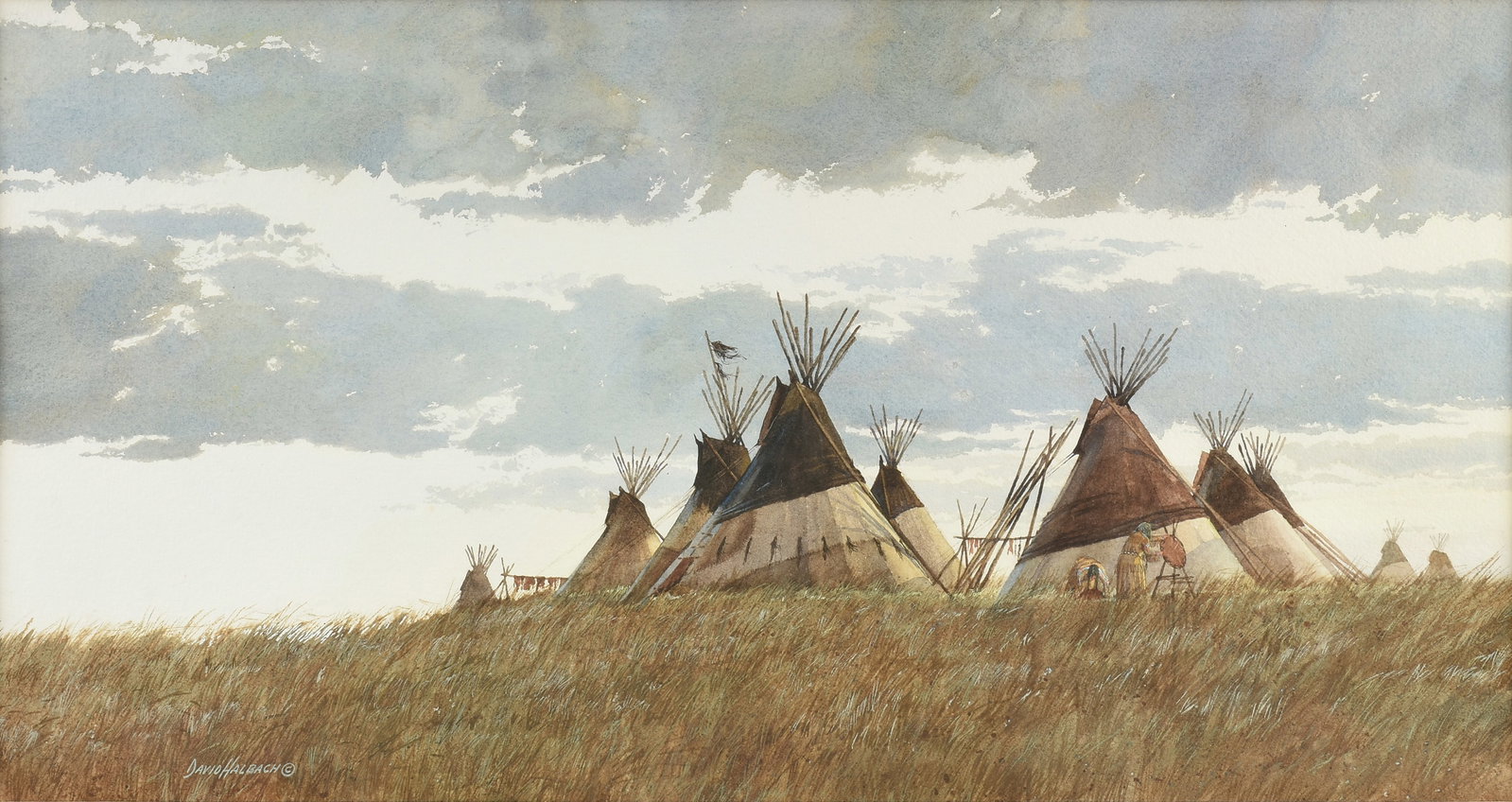 DAVID HALBACH (American 1931-2022) Time to Rest, LATE 20TH CENTURY, (1 of 14)