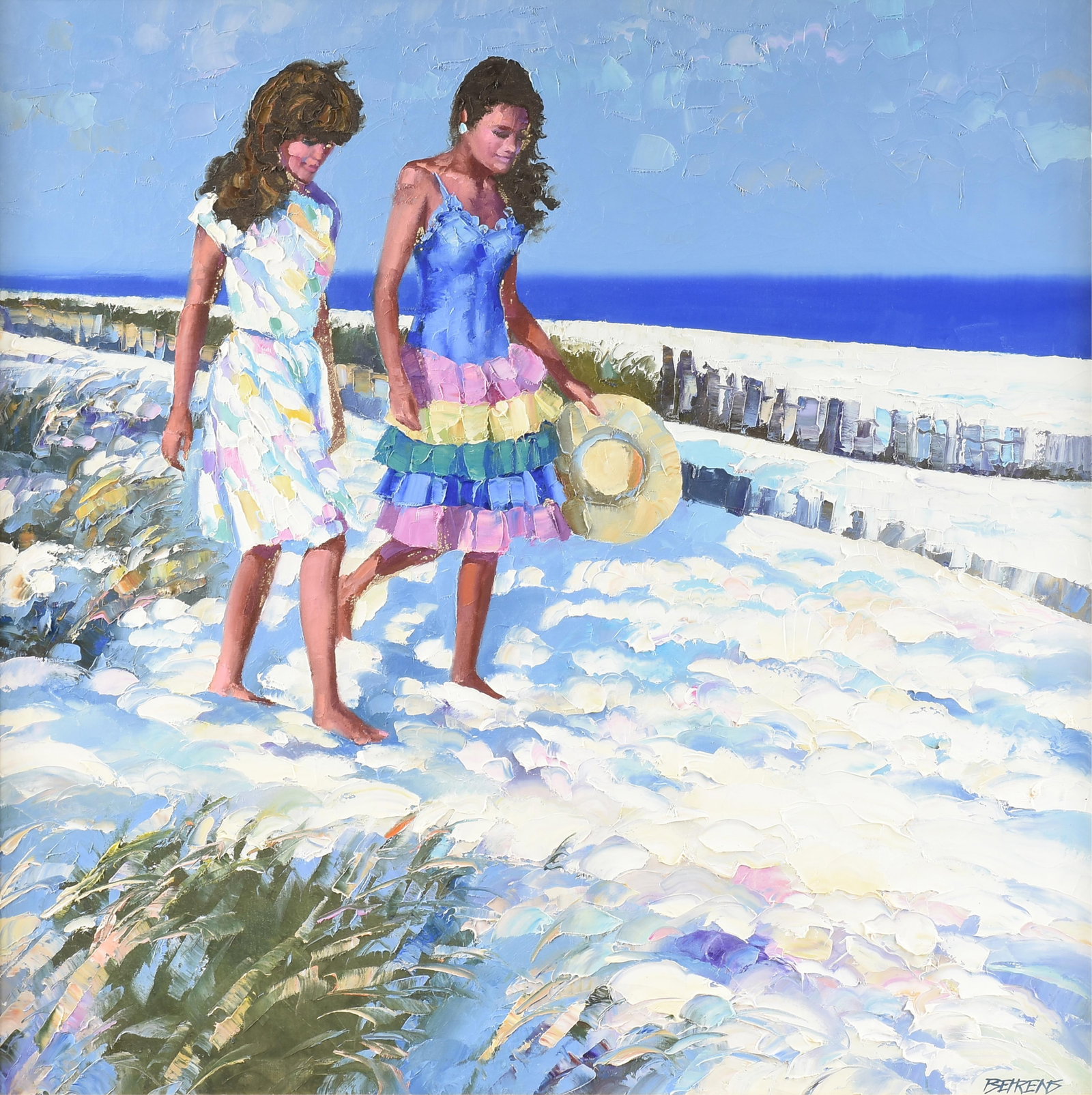 HOWARD BEHRENS (American 1933-2014) Beach Stroll (Untitled), CIRCA 1980s, (1 of 16)