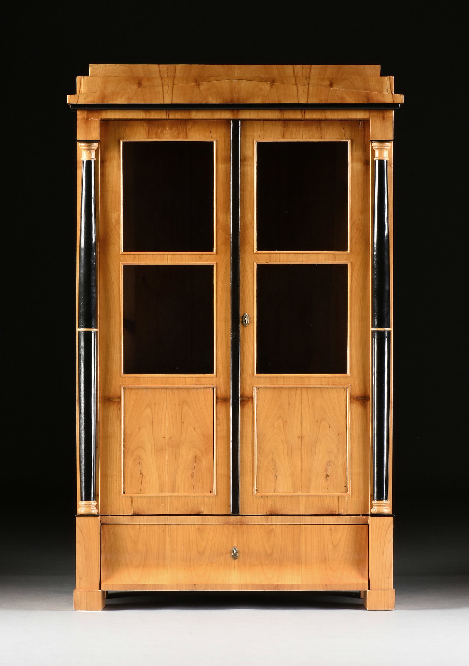 A BIEDERMEIER BOOKCASE, PROBABLY GERMAN, 19TH CENTURY, (1 of 10)