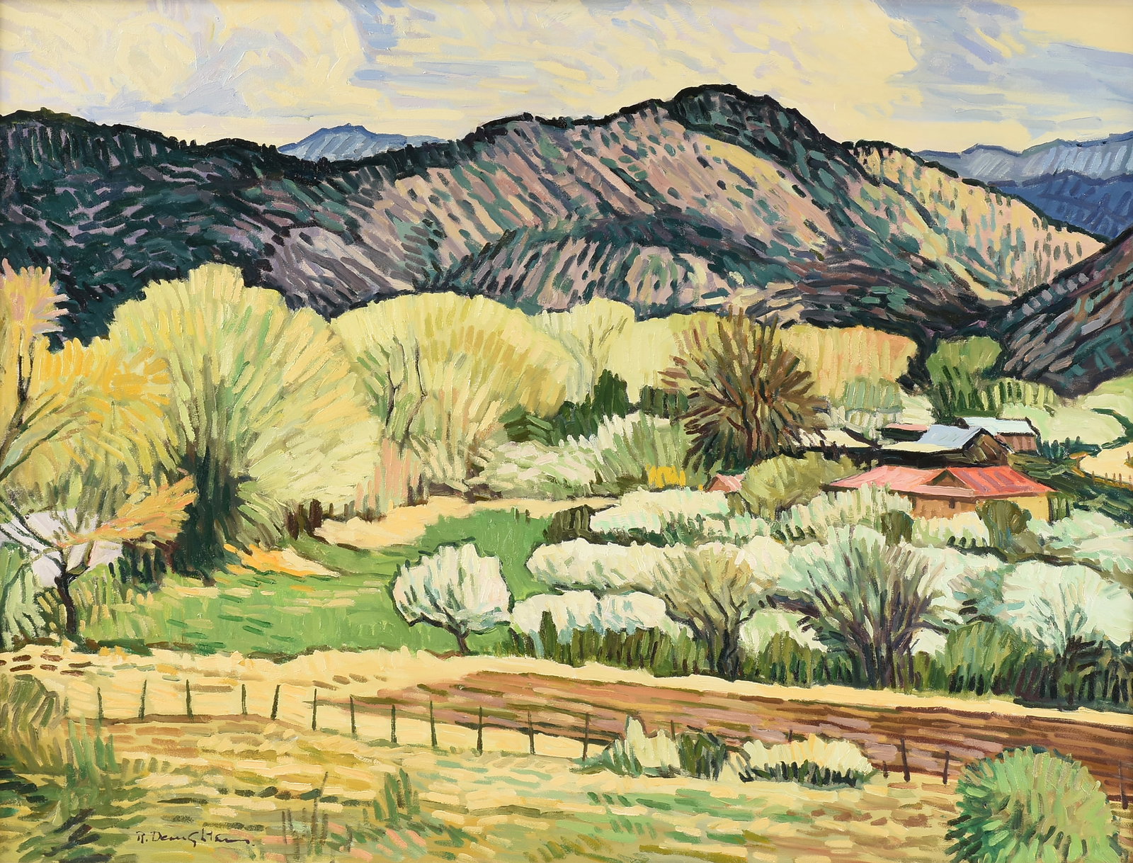 ROBERT DAUGHTERS (American 1929-2013) Farm in the Valley, New Mexico (Untitled), LATE 20TH/21ST (1 of 16)