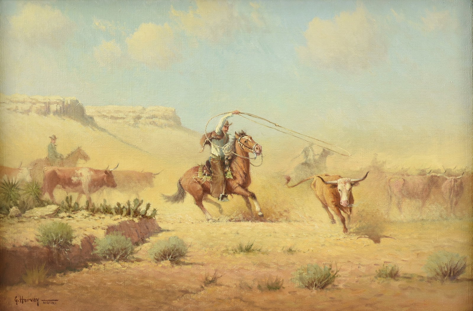 GERALD "G. HARVEY" JONES (American/Texas 1933-2017) Cattle Drive, 20TH CENTURY, (1 of 17)
