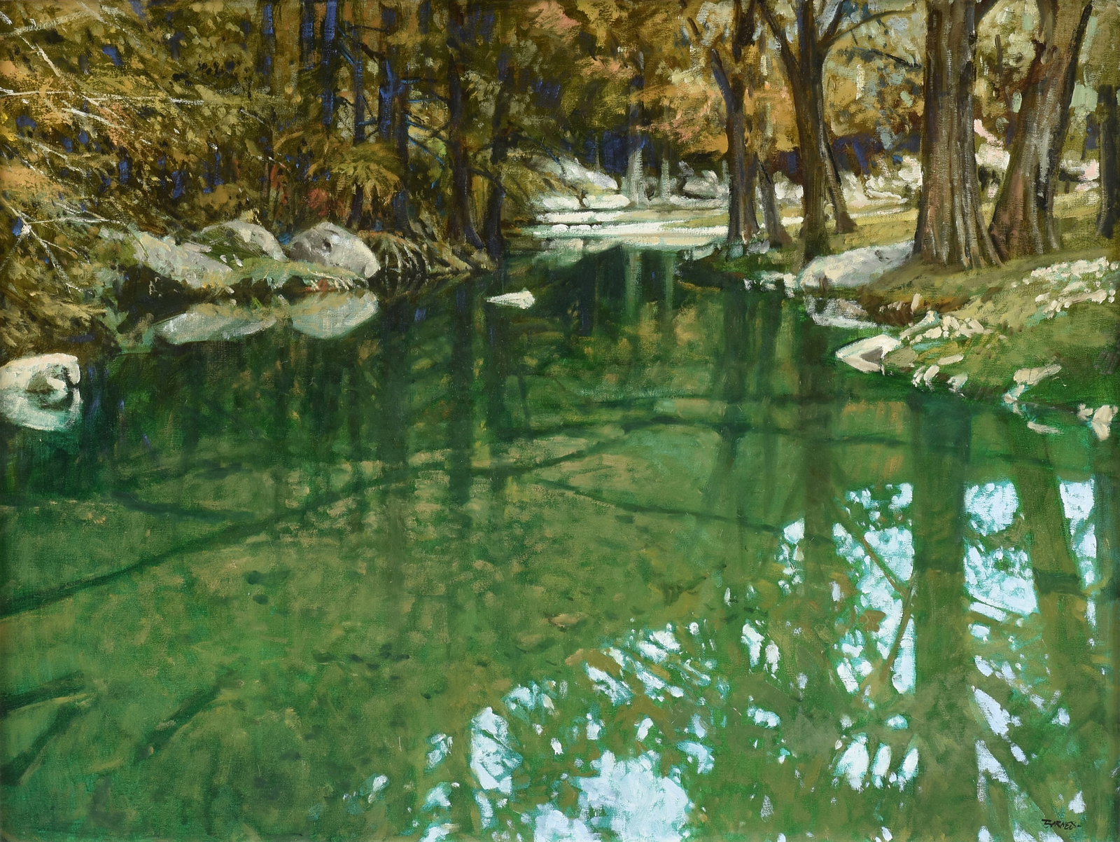 AL BARNES (American/Texas 1937-2015) Cottonwood Creek, 20TH/21ST CENTURY, (1 of 20)
