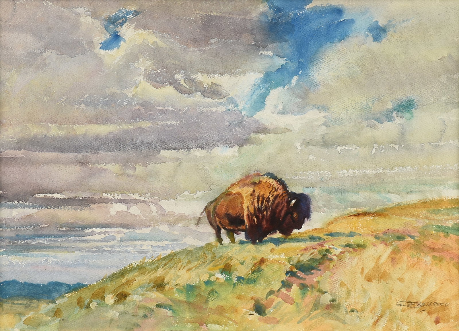 ROBERT LOUGHEED (Canadian/American 1910-1982) Buffalo (Untitled), 20TH CENTURY, (1 of 12)