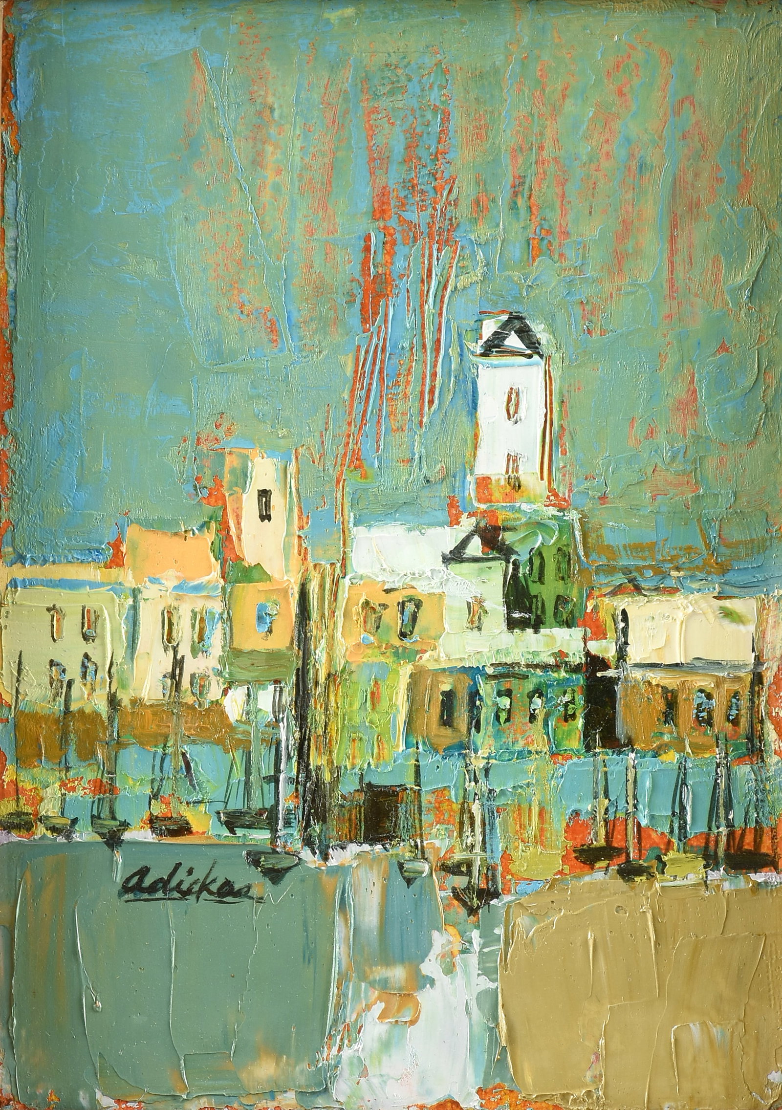 DAVID ADICKES (American/Texas 1927-2025) Antibes, CIRCA 1971, (1 of 10)