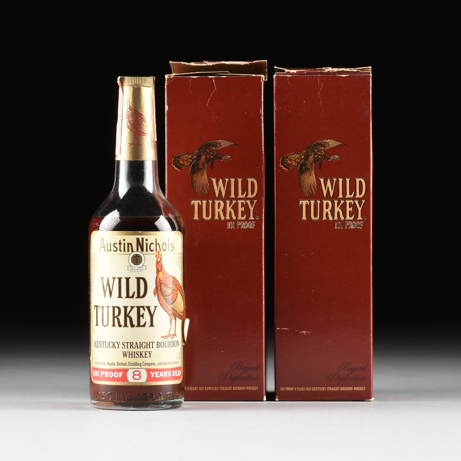 TWO BOTTLES OF WILD TURKEY BOURBON, AMERICAN, CIRCA 1980, (1 of 6)