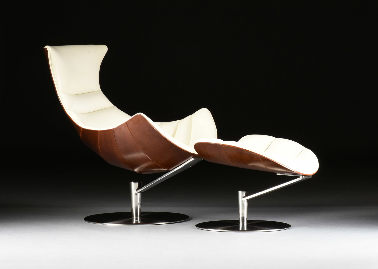 OLOF LUND (Danish) and EVA PAARMANN (Danish) A FJORDS OF HJELLEGJERDE LOBSTER CHAIR AND OTTOMAN, (1 of 10)