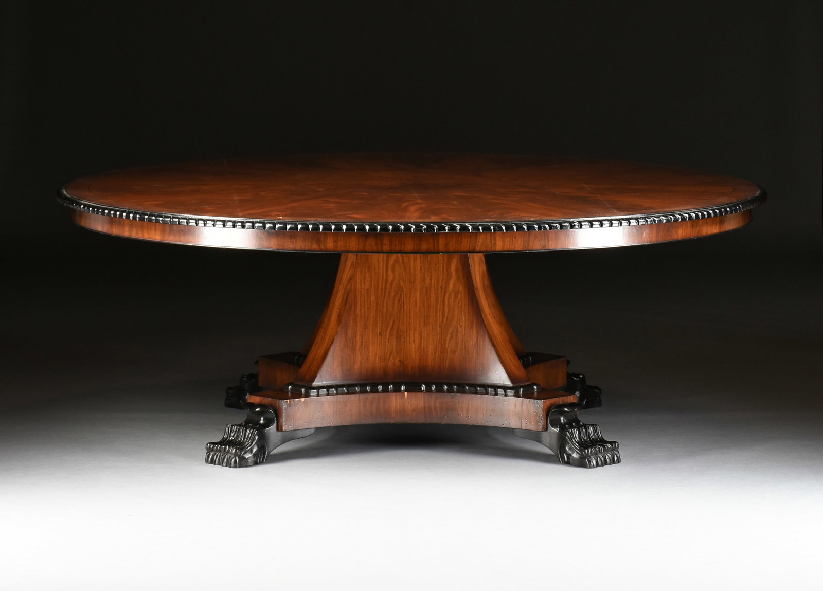 A REVIVAL STYLE MAHOGANY DINING TABLE, 20TH/21ST CENTURY, (1 of 9)