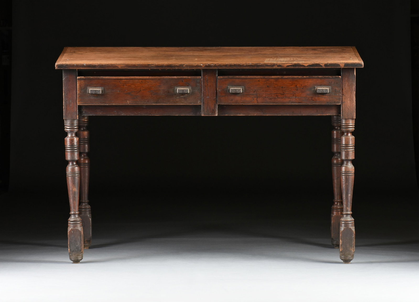 A SLANT TOP DRAFTING DESK, 20TH CENTURY, (1 of 10)