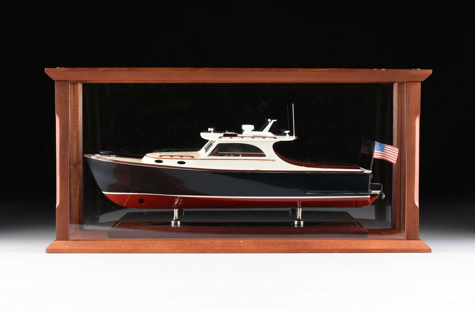 A SCALE MODEL OF A HINCKLEY PICNIC BOAT, AMERICAN, (1 of 8)