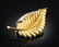 AN 18K YELLOW GOLD AND DIAMOND LADY'S BROOCH/PIN, the l