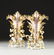 A PAIR OF OLD PARIS ROCOCO REVIVAL PARCEL GILT PINK